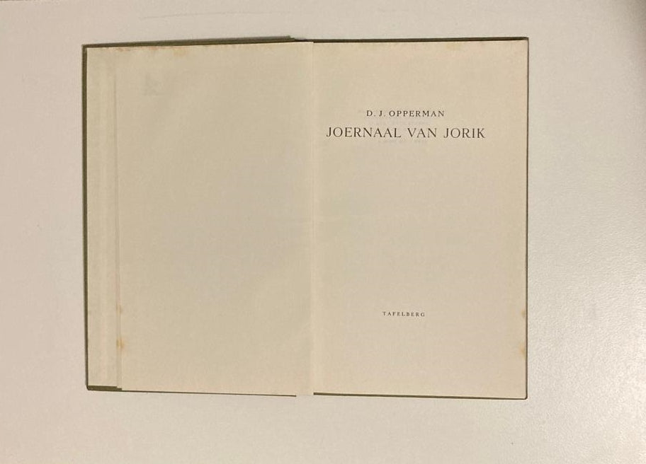 Joernaal van Jorik - D.J. Opperman