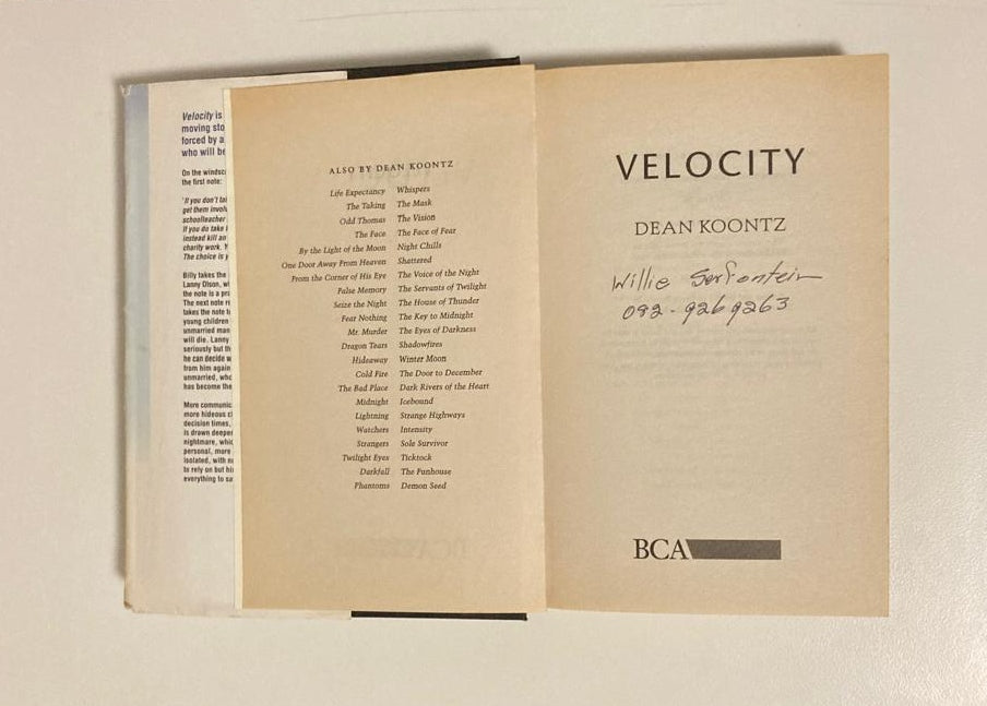 Velocity - Dean Koontz