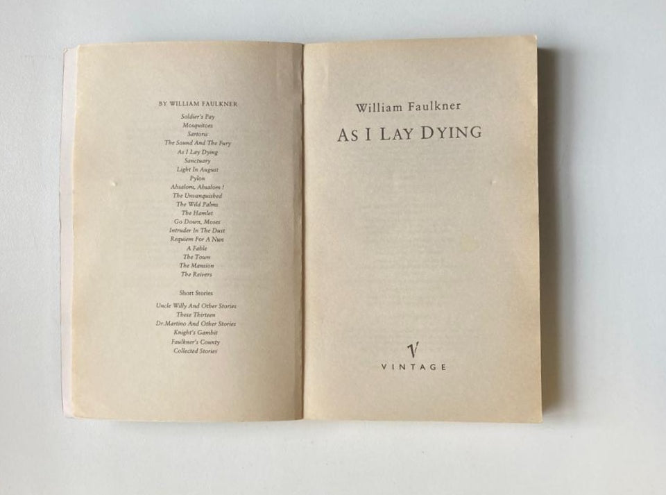 As I lay dying - William Faulkner