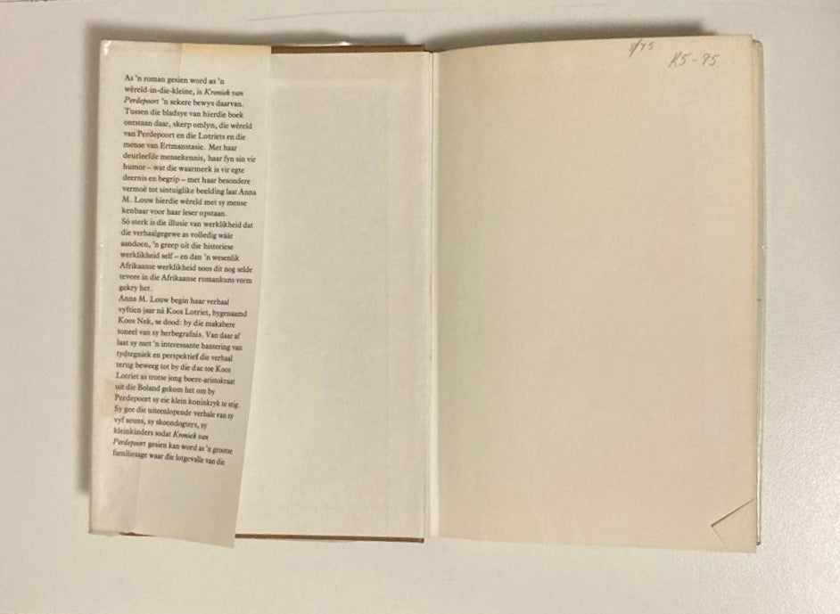 Kroniek van Perdepoort - Anna M. Louw (First edition)
