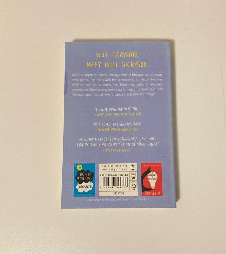 Will Grayson, Will Grayson - John Green and David Levithan