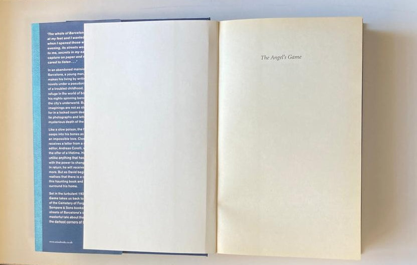 The angel's game - Carlos Ruiz Zafón