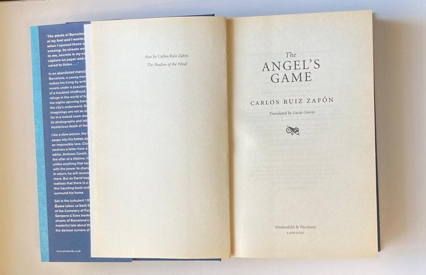 The angel's game - Carlos Ruiz Zafón