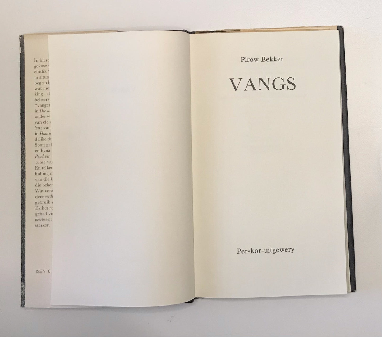Vangs - Pirow Bekker
