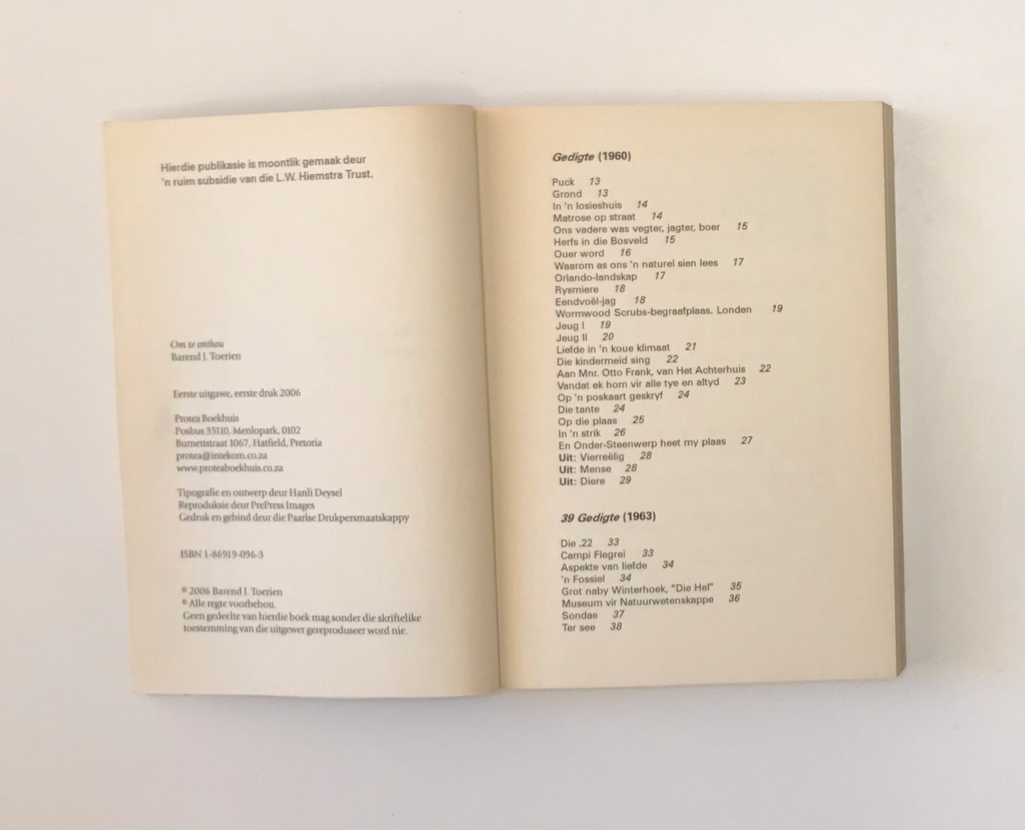 Om te onthou - Barend J. Toerien