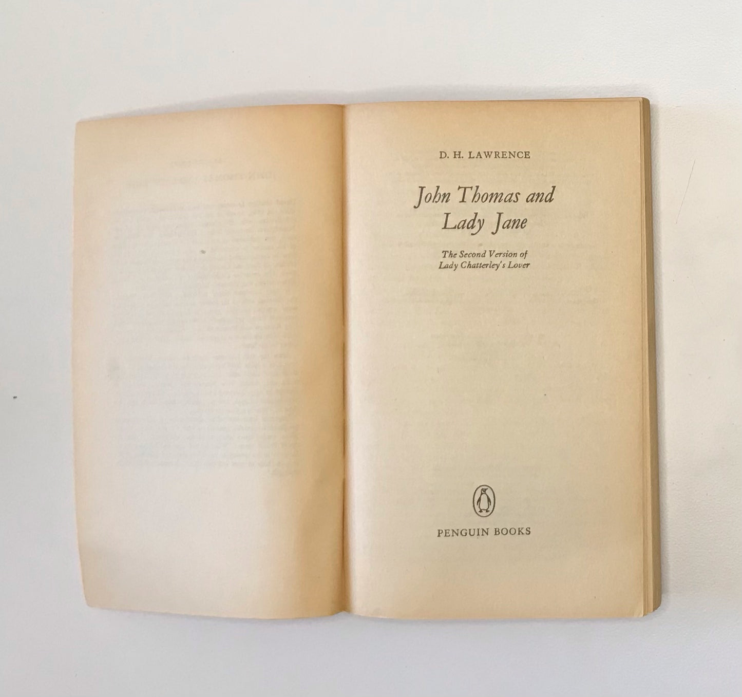 John Thomas and Lady Jane - D.H. Lawrence