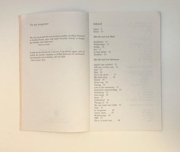 Met die taal van karmosyn -Riana Scheepers (First edition)