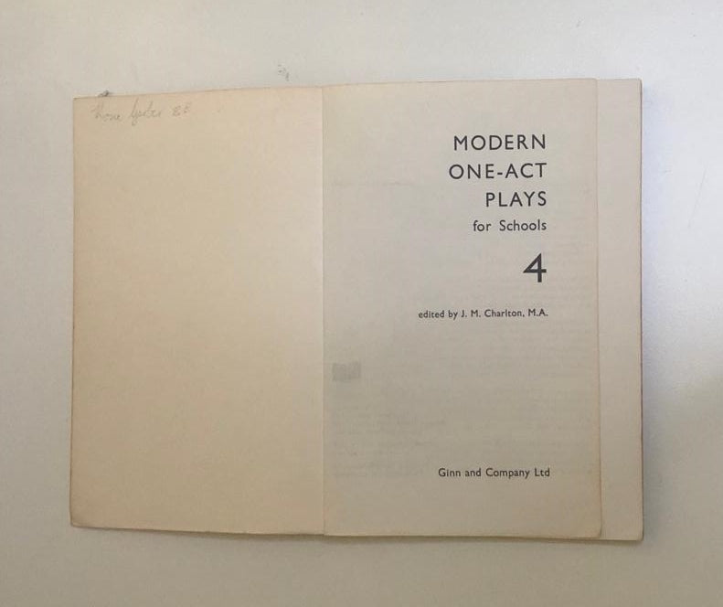 Modern one-act plays for schools 4