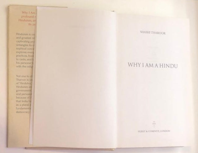 Why I am a Hindu - Shashi Tharoor (First edition)