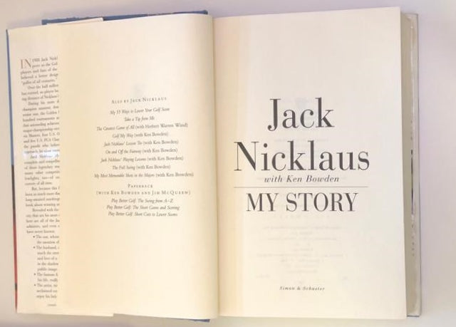 Jack Nicklaus: My story - With Ken Bowden (First edition)