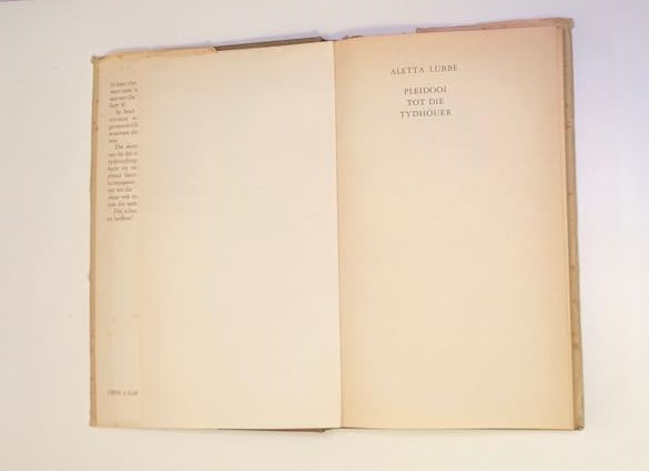 Pleidooi tot die tydhouer - Aletta Lübbe (First edition)