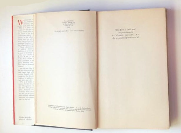 War at the top: The experiences of General Sir Leslie Hollis - James Leasor (First edition)