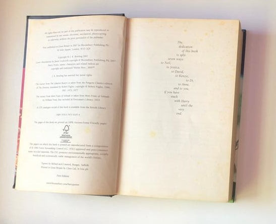 Harry Potter and the deathly hallows - J.K. Rowling (First edition)