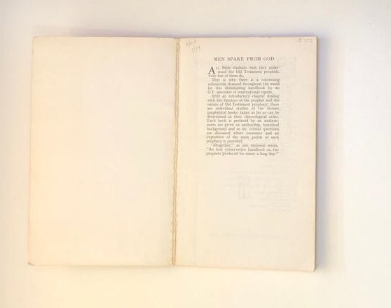 Men spoke from God: Studies in the Hebrew prophets - H.L. Ellison