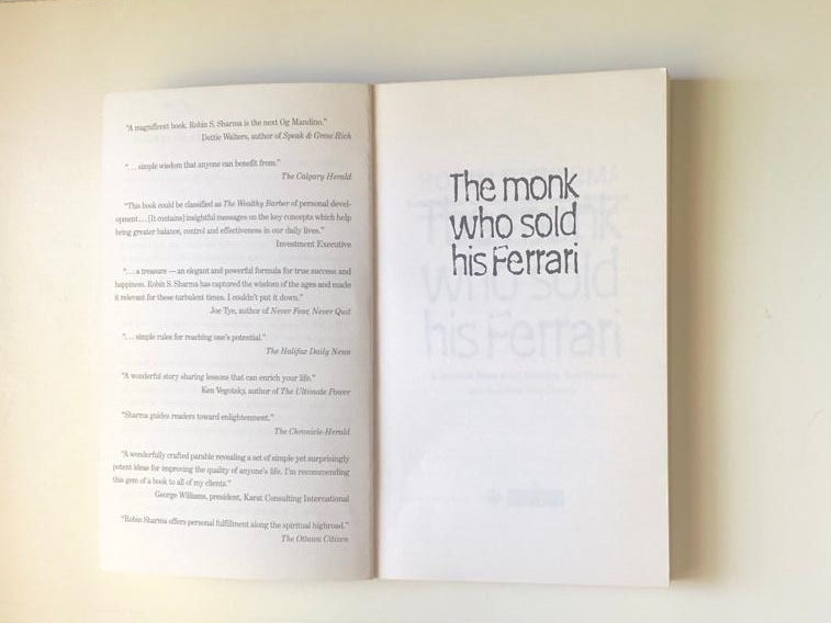 The monk who sold his Ferrari - Robin S. Sharma