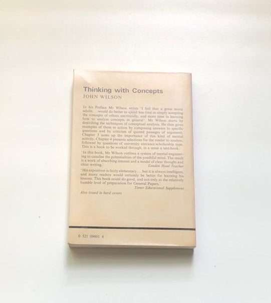 Thinking with concepts - John Wilson