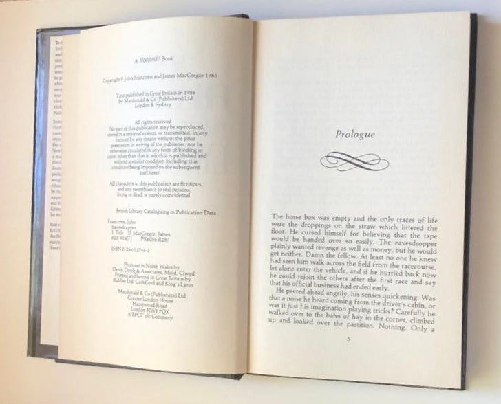 Eavesdropper - John Francome and James MacGregor (First edition)