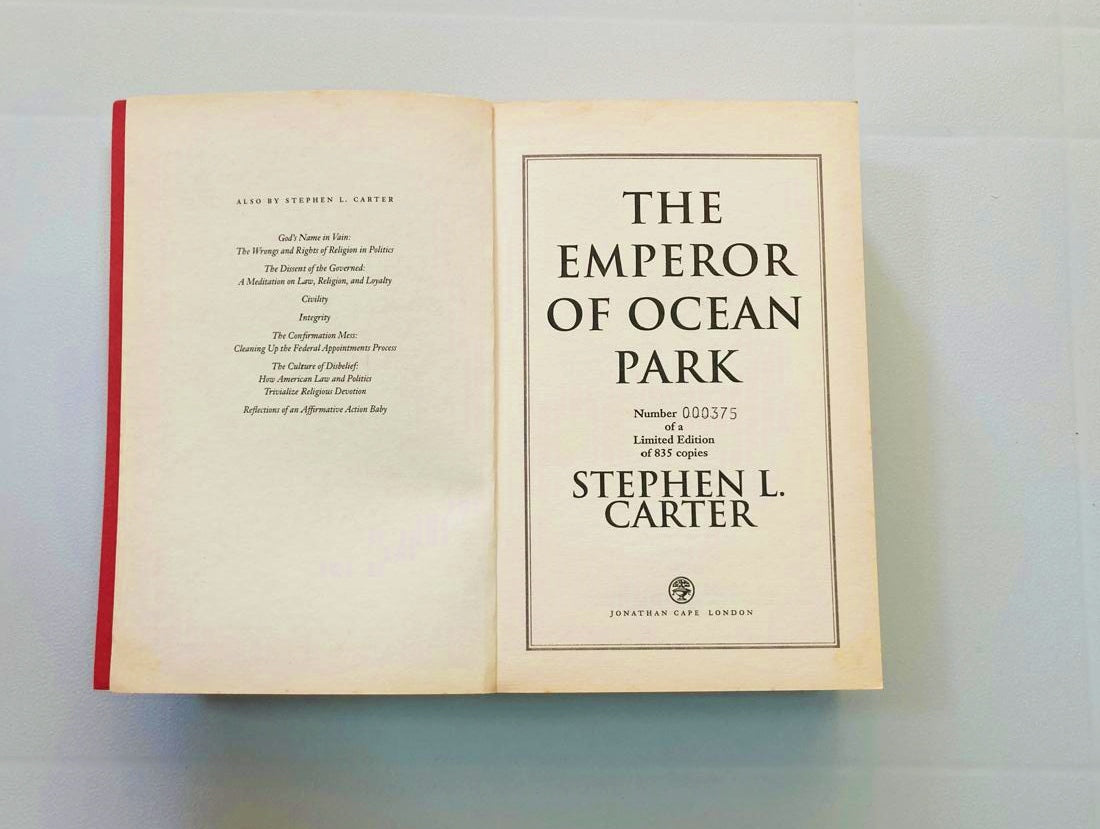 The emperor of Ocean Park - Stephen L. Carter (Limited edition: #375 of only #835 limited copies)