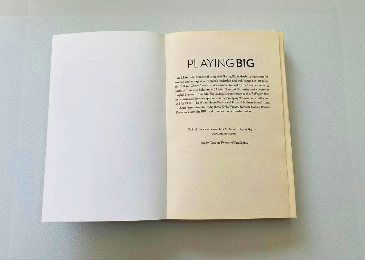 Playing big: A practical guide for brilliant women like you - Tara Mohr