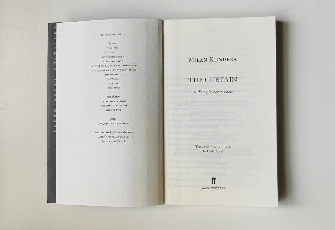 The curtain: An essay in seven parts - Milan Kundera
