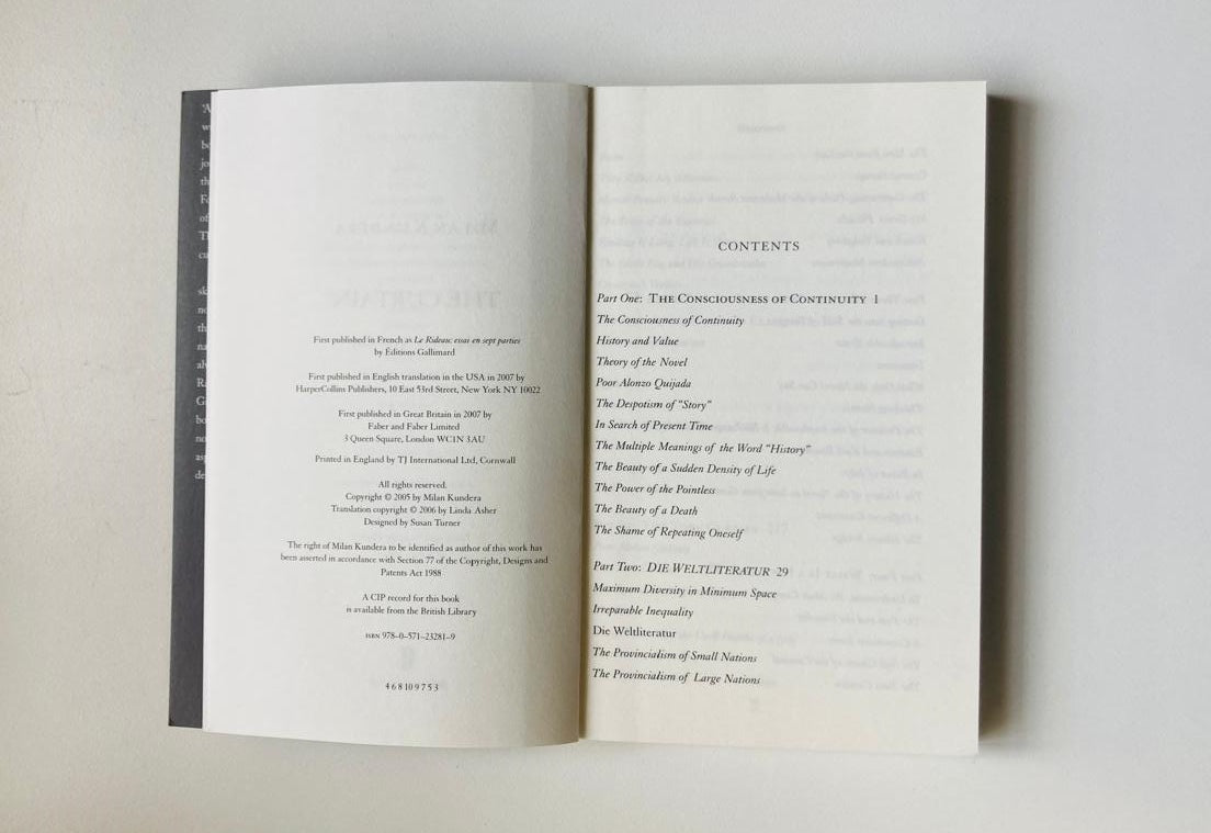 The curtain: An essay in seven parts - Milan Kundera