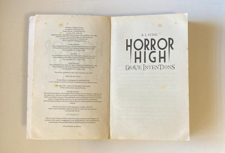 Horror high: Deadly love (Horror High #3, 4, 6)