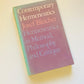Contemporary hermeneutics: Hermeneutics as method, philosophy and critique - Josef Bleicher