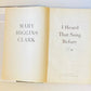 I heard that song before - Mary Higgins Clark (First edition)