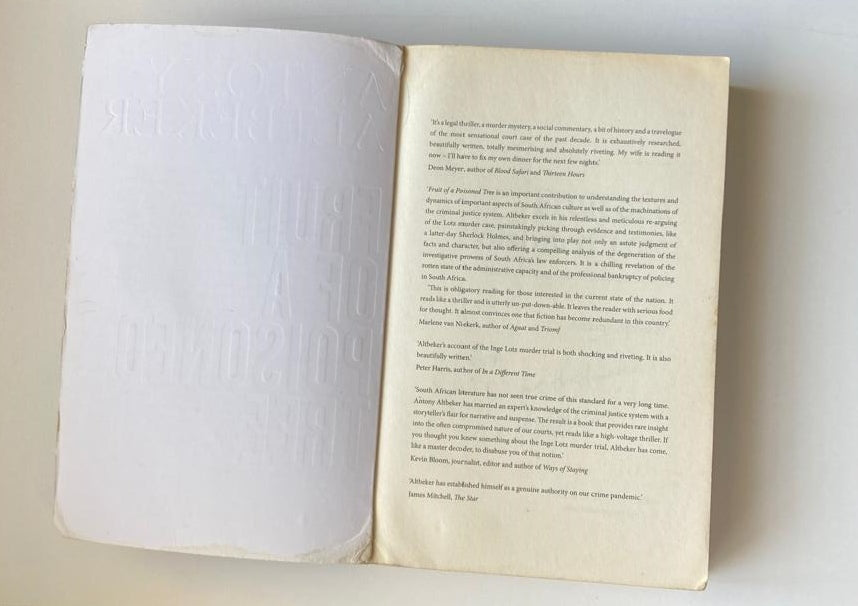 Fruit of a poisoned tree: A true story of murder and the miscarriage of justice - Anthony Altbeker (Signed)