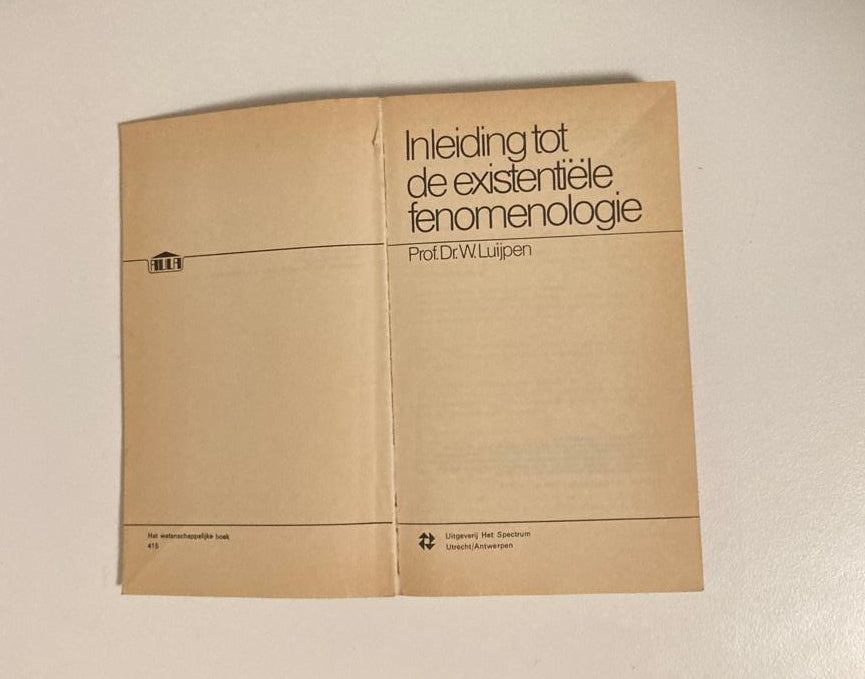 Inleiding tot de existentiële fenomenologie - Prof. Dr. W. Luijpen