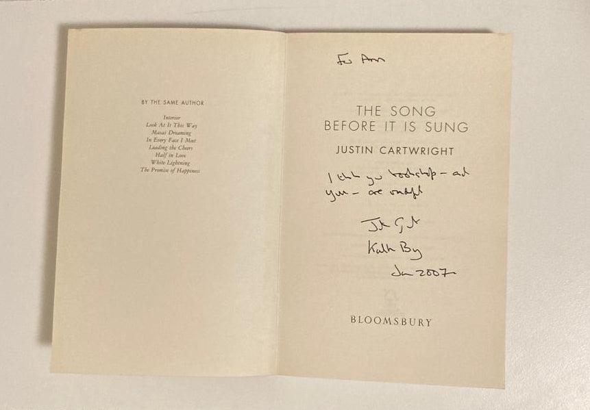 The song before it is sung - Justin Cartwright