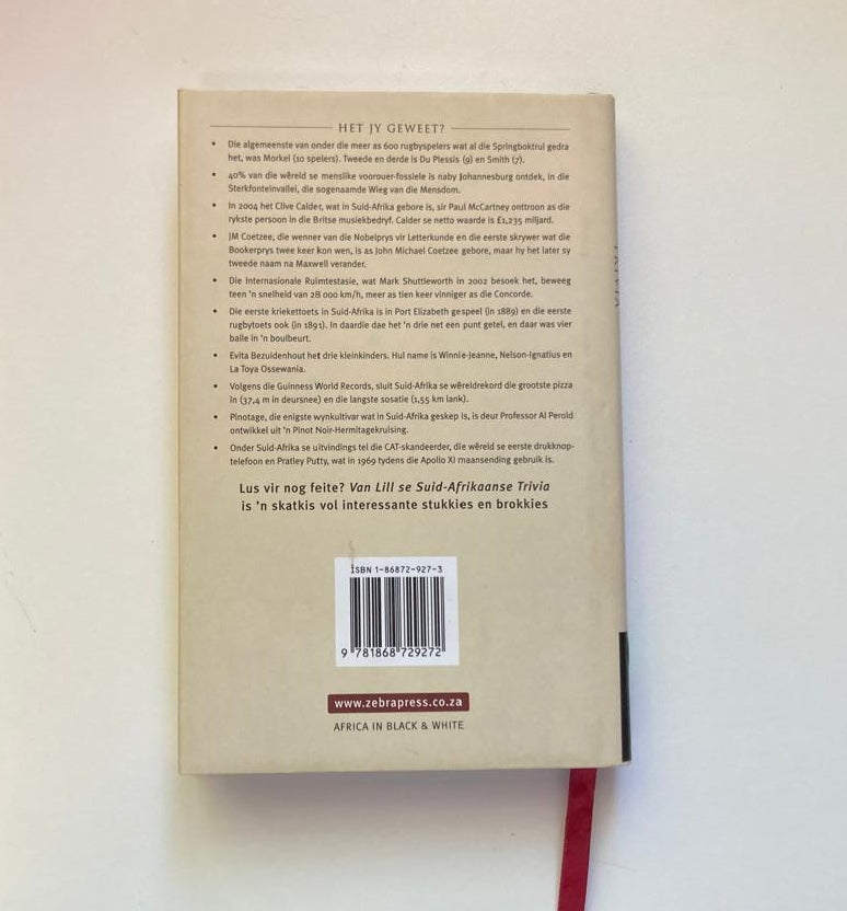 Van Lill se Suid-Afrikaanse trivia - Dawid van Lill (First edition)