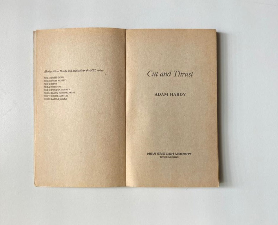 Cut and thrust - Adam Hardy (Fox #9; First edition)