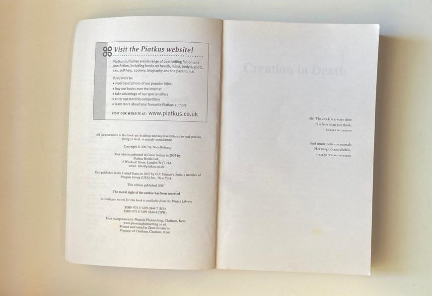 Creation in death - J.D. Robb (In Death #25)