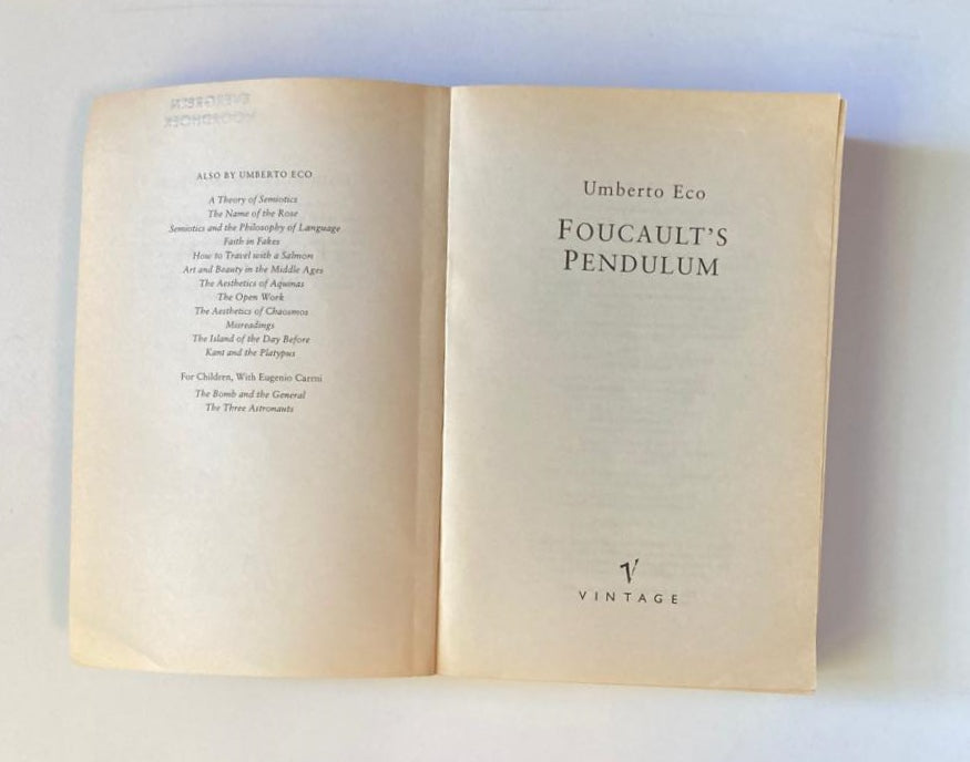 Foucault's pendulum - Umberto Eco