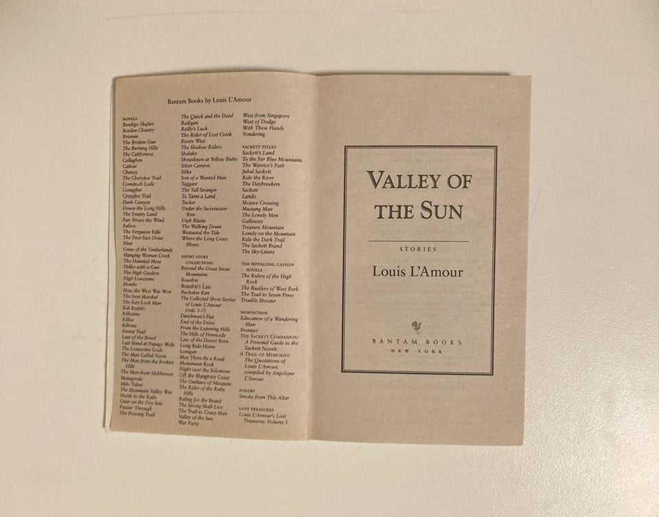 Valley of the sun - Louis L'Amour