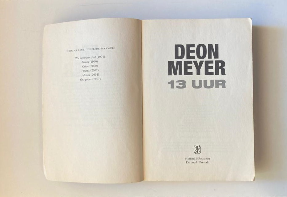13 uur - Deon Meyer (First edition)