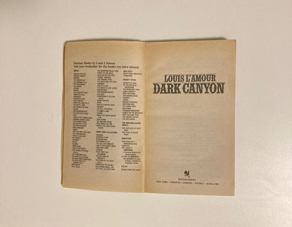 Dark canyon - Louis L'Amour