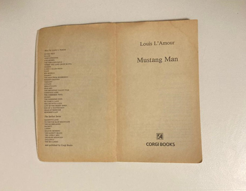 Mustang man - Louis L'Amour (The Sacketts #13)
