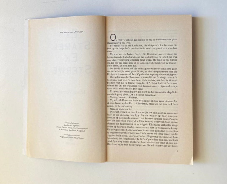 Ek stamel ek sterwe - Eben Venter (First edition)