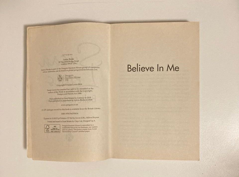 Believe in me - Susan Lewis (Andee Lawrence #5)