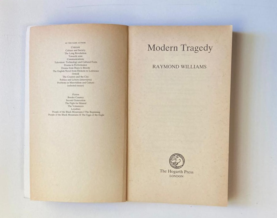 Modern tragedy - Raymond Williams