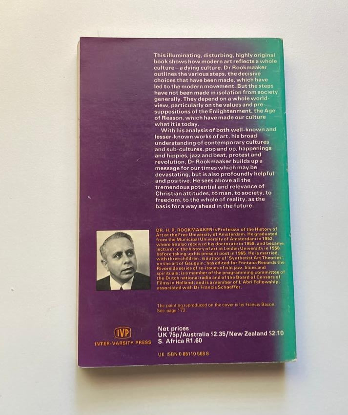 Hans Rookmaaker Modern art and the death of a culture - H.R. Rookmaaker. Secondhand ...