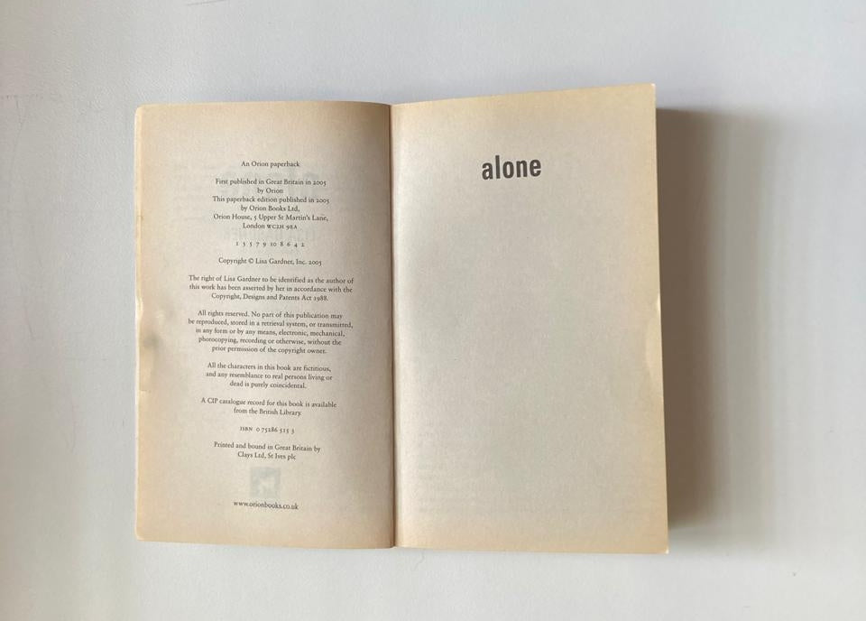 Alone - Lisa Gardner (Detective D.D. Warren #1)