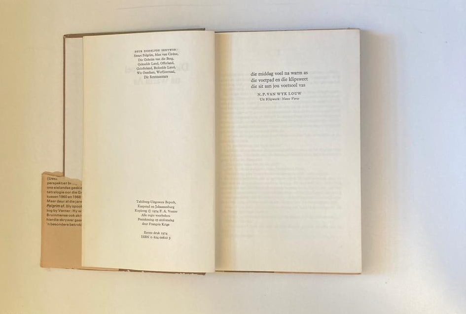 Die middag voel na warm as - F.A. Venter (First edition)