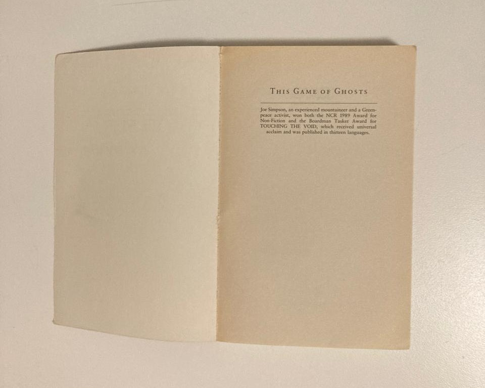 This game of ghosts - Joe Simpson