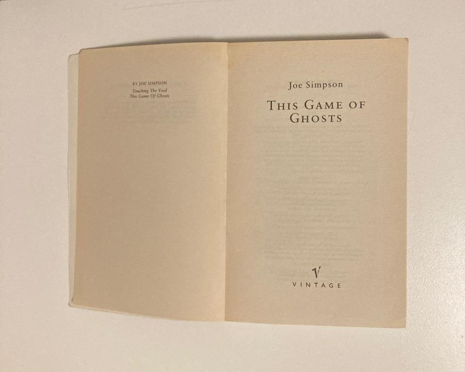 This game of ghosts - Joe Simpson