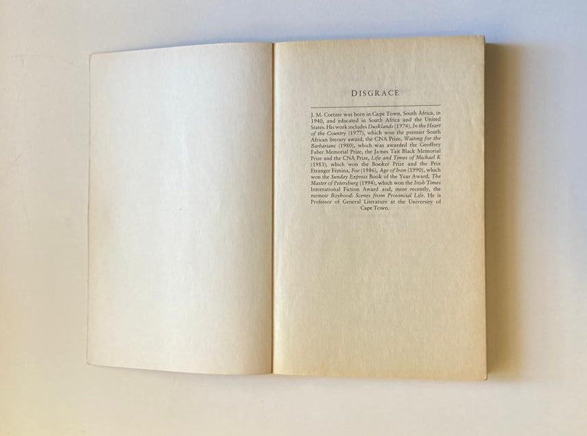 Disgrace - J.M. Coetzee