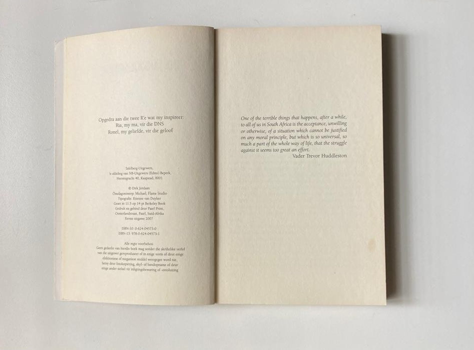 Die jakkalssomer - Dirk Jordaan (First edition)