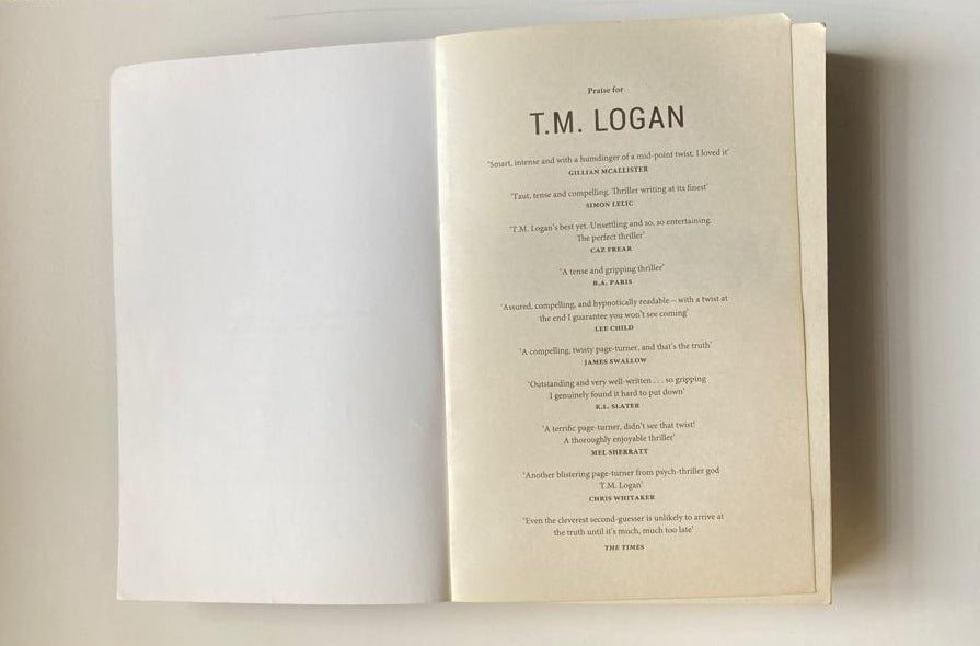 The curfew - T.M. Logan (First UK edition)